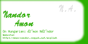 nandor amon business card